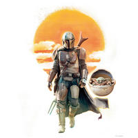 Komar Poster Mandalorian The Child Family Trip Disney B/L: ca. 40x50 cm Mandalorian The Child Family Trip - (40,00/50,00cm) - Komar