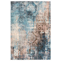 360Living Teppich Indiana blau B/L: ca. 80x150 cm Indiana - blau/braun (80,00/150,00cm) - 360Living