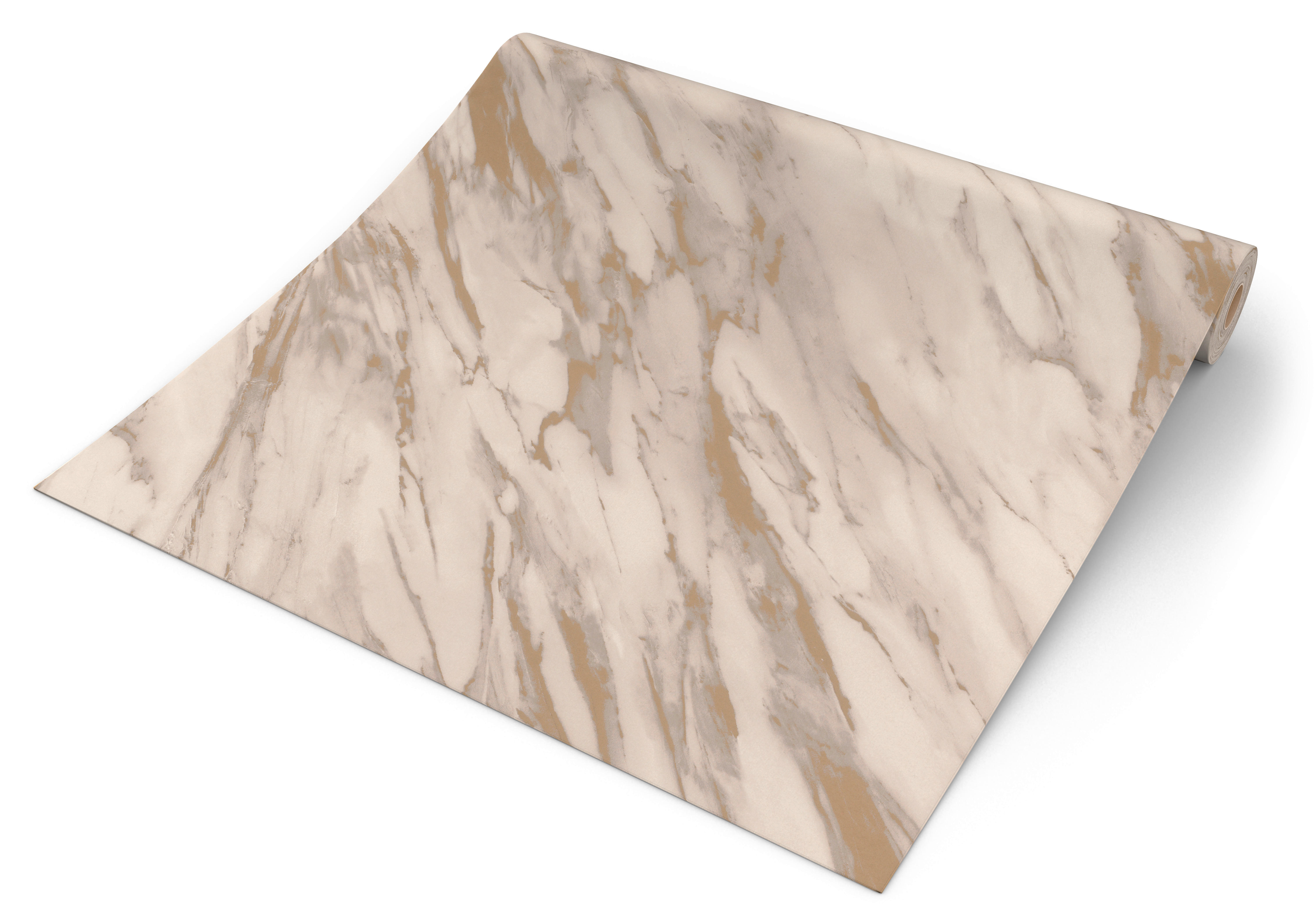 Rasch Papiertapete Marmoroptik beige gold B/L: ca. 53x1005 cm Papiertapete_200133 - beige/gold (53,00/1005,00cm) - Rasch