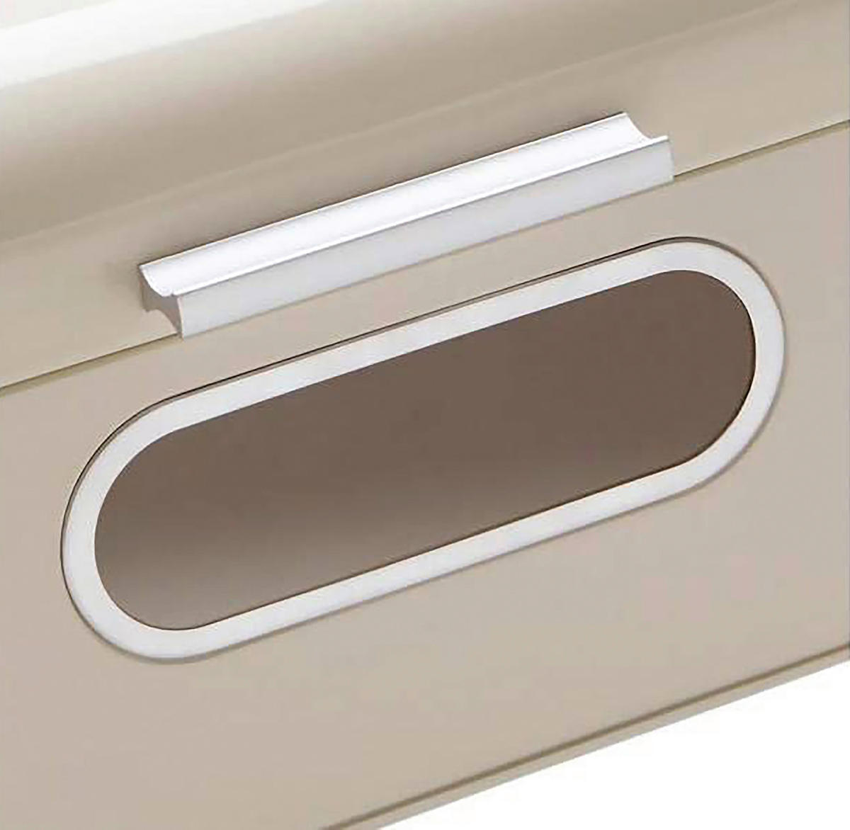 ECHTWERK Brotkasten Retro creme Metall B/H/L: ca. 23,8x17x42,5 cm Retro - creme (42,50/23,80/17,00cm) - ECHTWERK