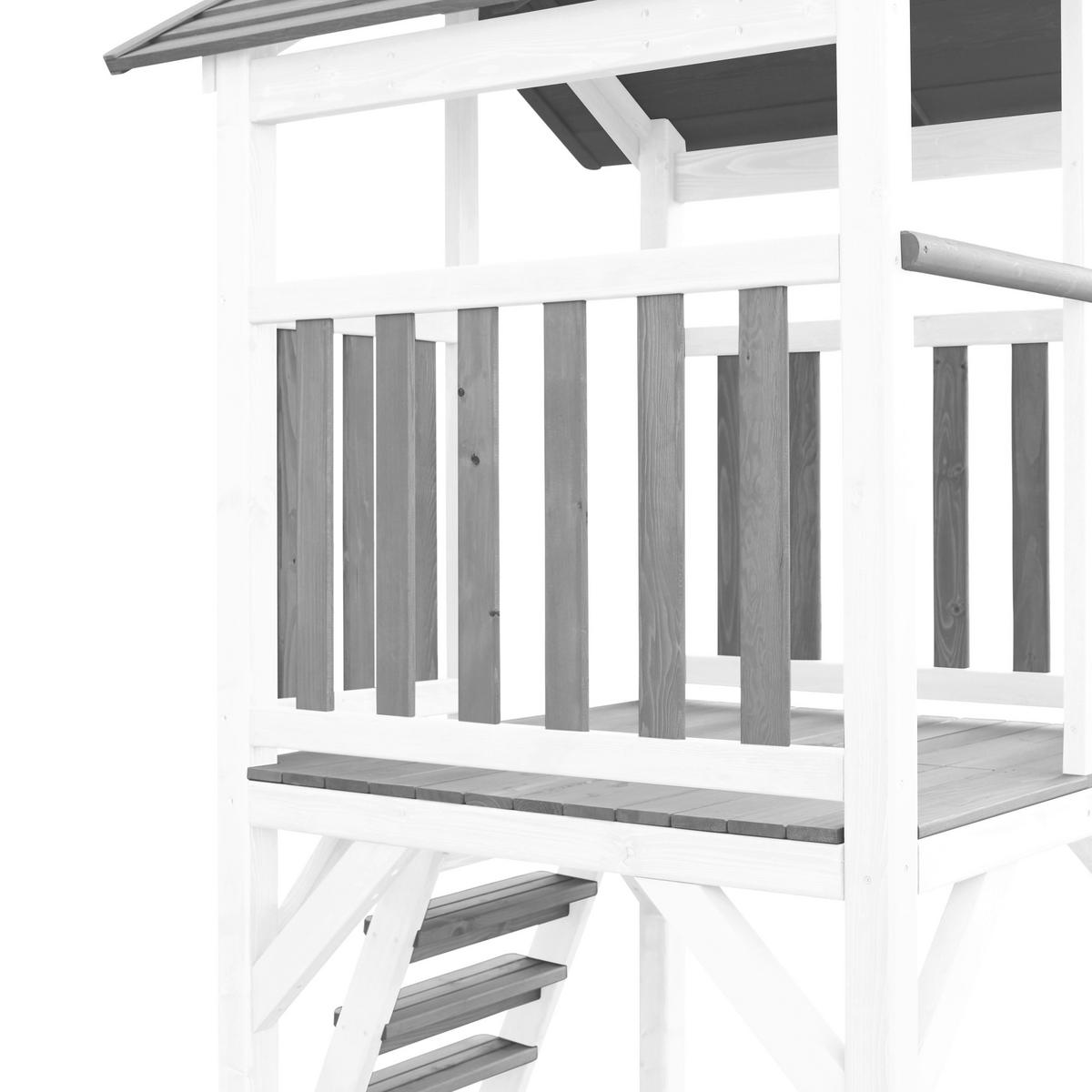 AXI Spielturm Beach Tower weiß B/H/L: ca. 519x242x349 cm Beach Tower - hellgrau/weiß (349,00/519,00/242,00cm) - AXI