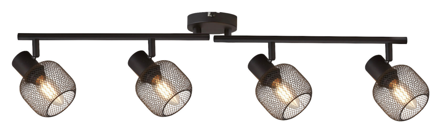 Searchlight Strahler schwarz Stahl B/H/L: ca. 9x19x79 cm E14 4 Brennstellen Meshy - schwarz (79,00/9,00/19,00cm) - Searchlight