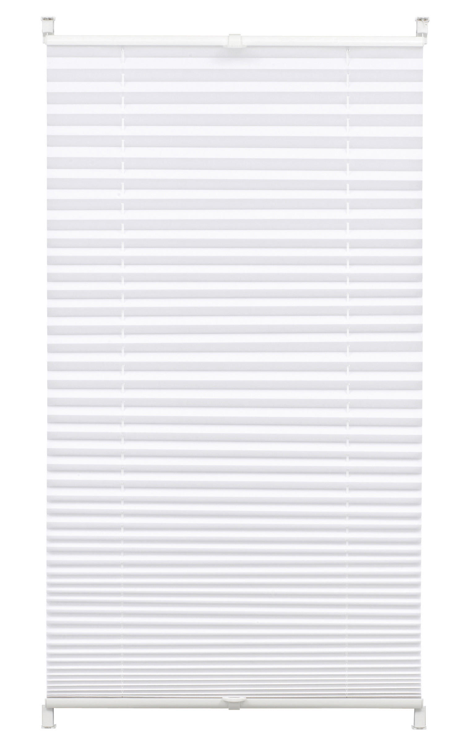 Boviva Spannplissee weiß B/L: ca. 60x210 cm Plissee-uni_TL - weiß (60,00/210,00cm) - Boviva