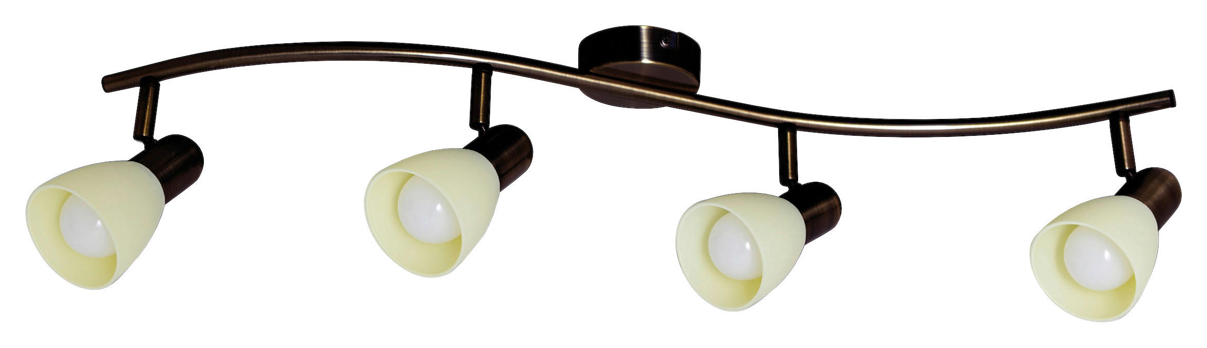 Näve Leuchten Spotleuchte 1198314 braun Metall Glas B/H/T: ca. 12x12,5x67 cm 4 Brennstellen Mestre - braun (12,00/12,50/67,00cm) - Näve Leuchten
