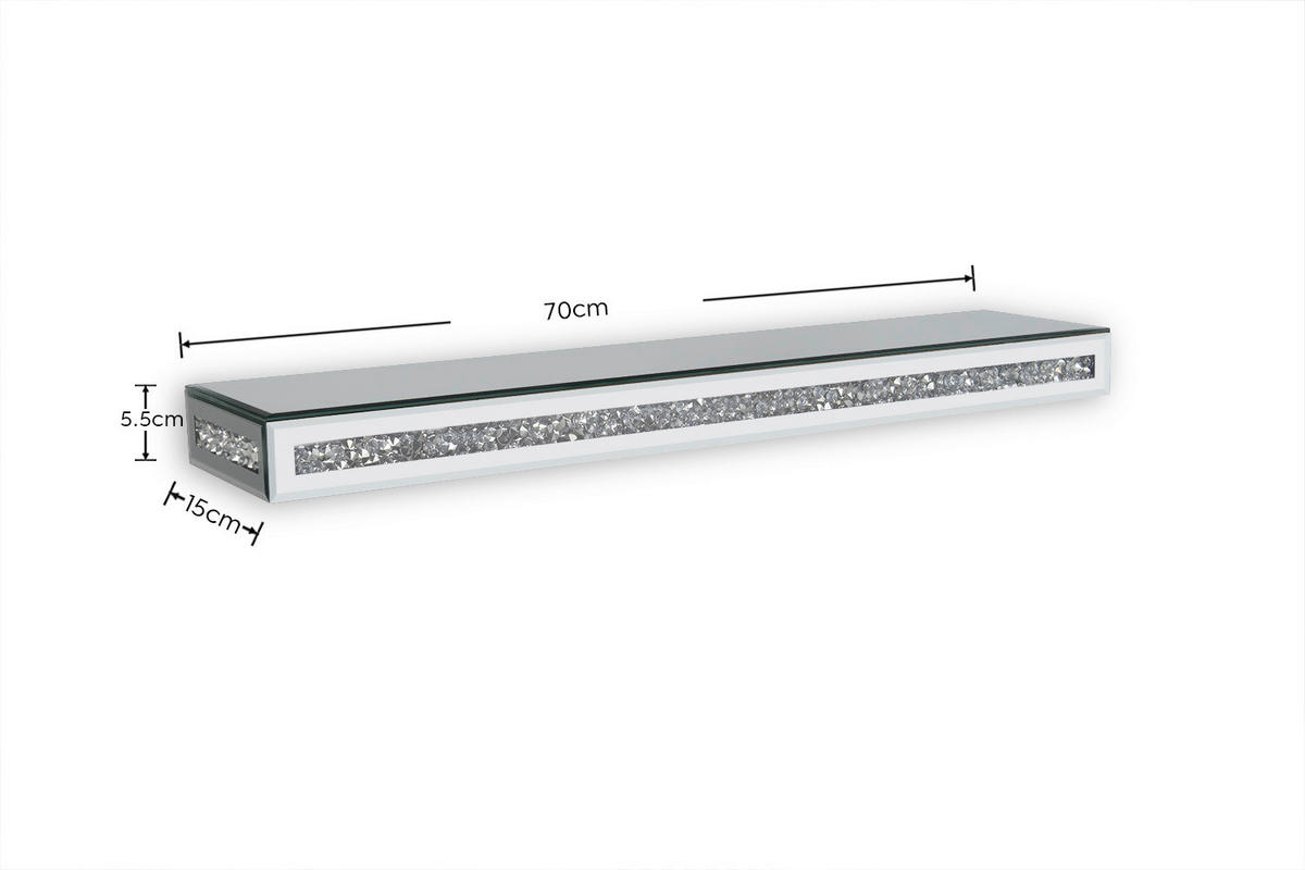 Wandregal Zoe B/H/T: ca. 70x6x15 cm Zoe - (70,00/6,00/15,00cm)