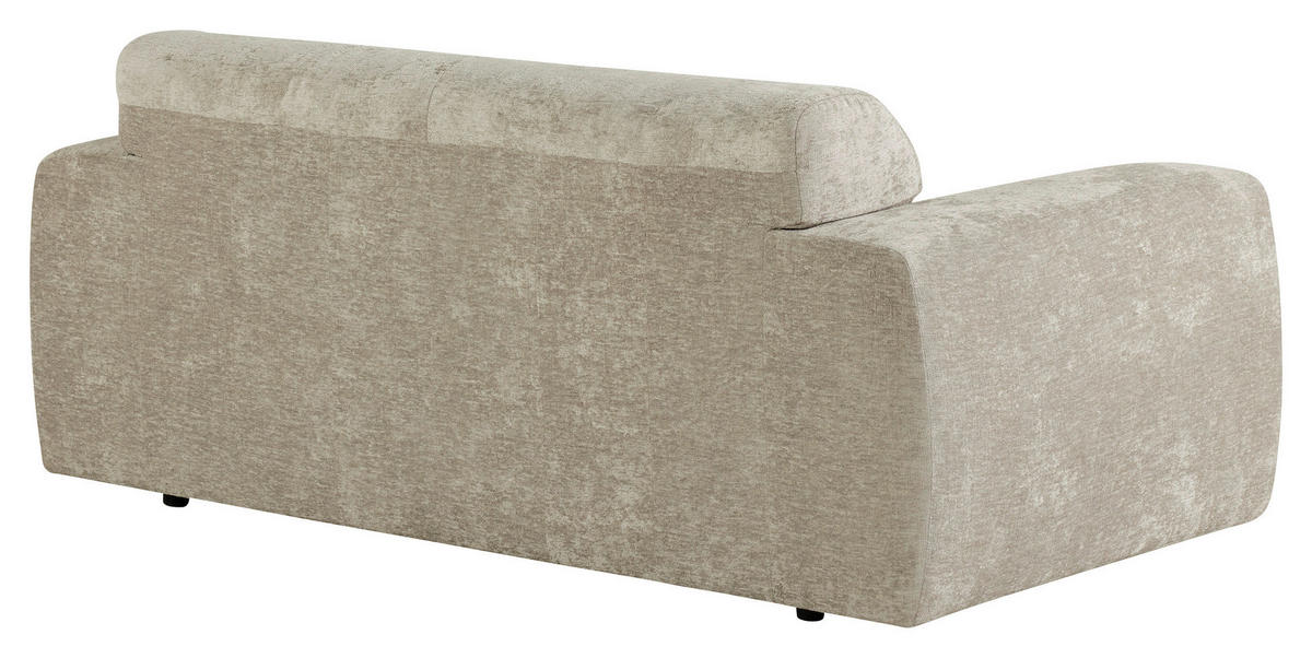 Sofa Ando beige Microfaser B/H/T: ca. 191x78x99 cm Ando - beige/schwarz (191,00/78,00/99,00cm)