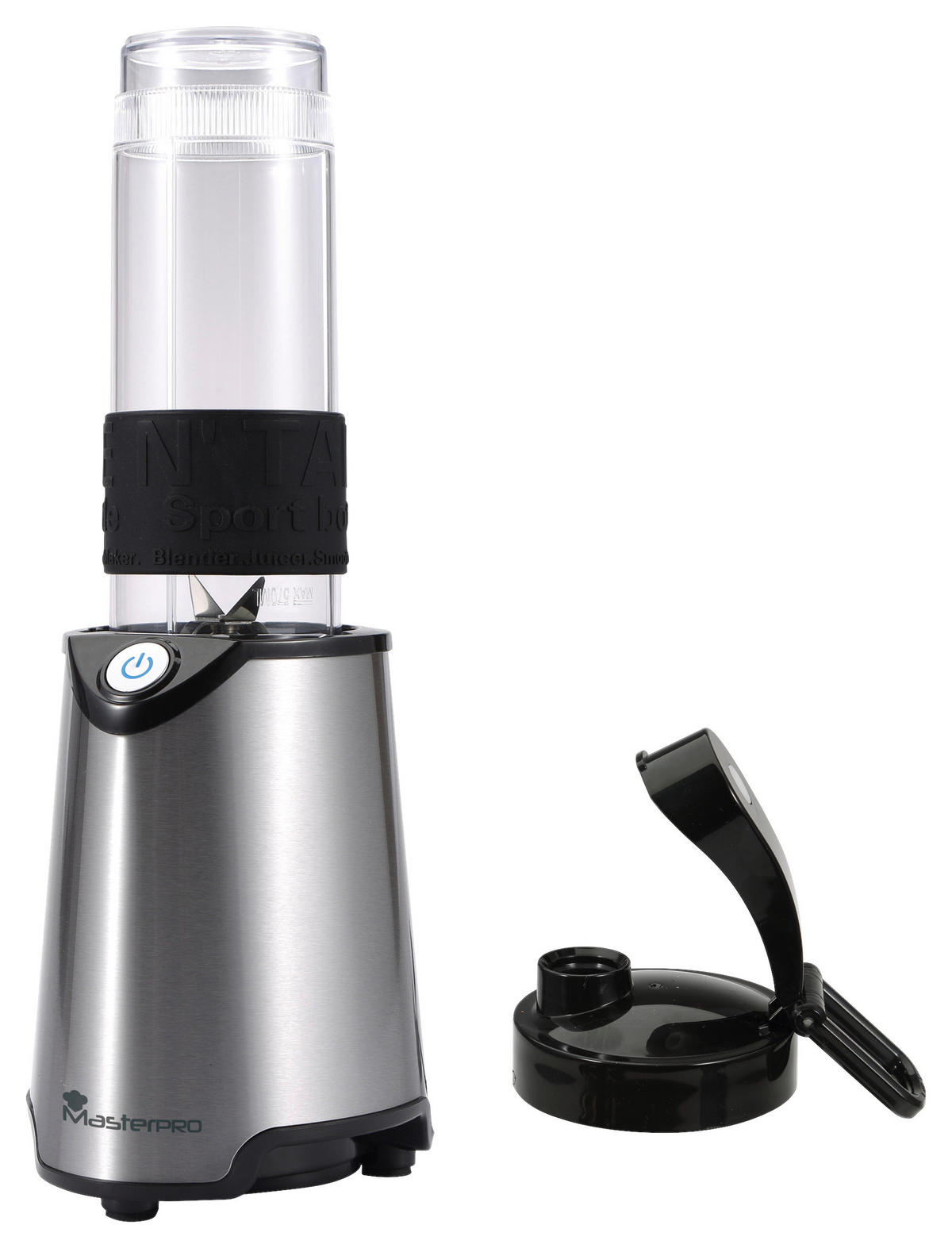 MASTERPRO Smoothie-Maker BGMP-9000 Foodies schwarz grau Edelstahl Kunststoff B/H/T: ca. 23x22,5x13 cm Foodies BGMP-9000 - schwarz/grau (23,00/22,50/13,00cm) - MASTERPRO