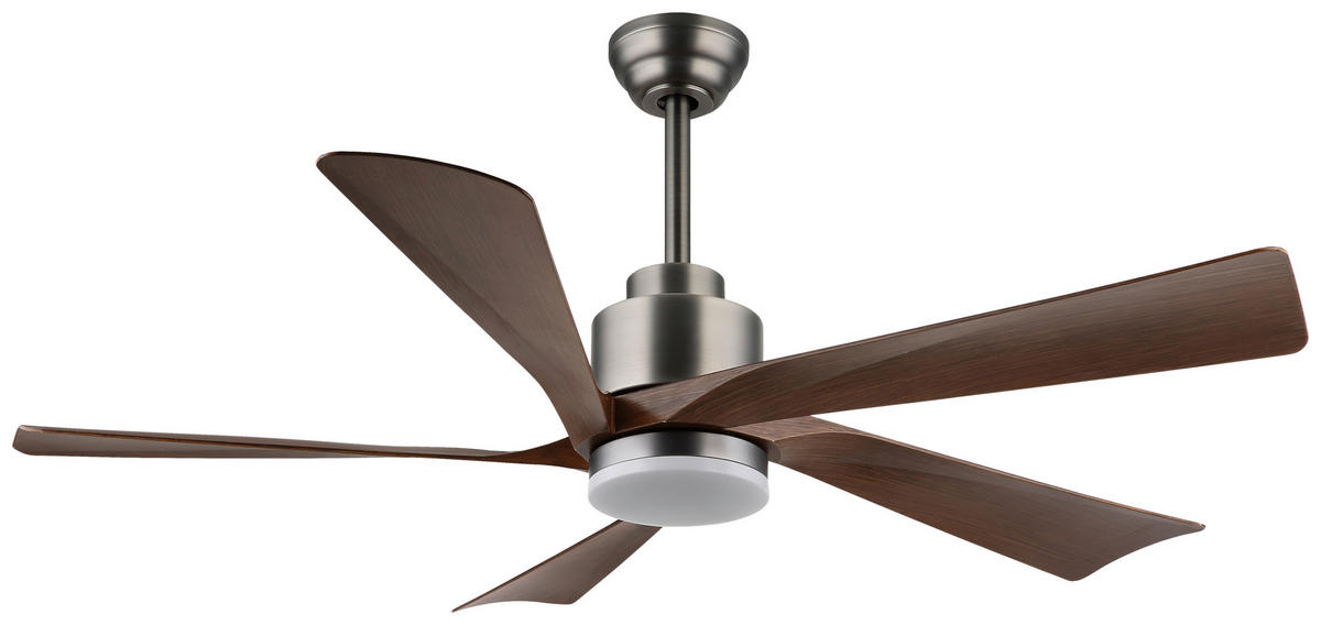 GLOBO LED-Deckenventilator Opal dunkelbraun grau Kunststoff Metall H/D: ca. 48x132 cm 1 Brennstellen MODESTO - dunkelbraun/Opal (132,00/48,00cm) - GLOBO