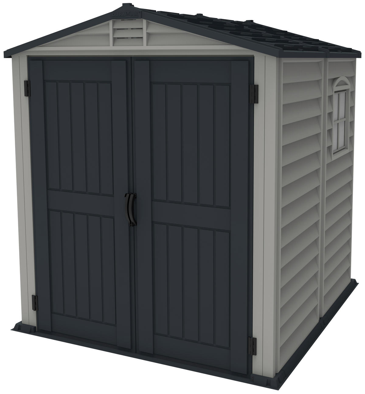 VCM Gerätehaus grau B/H/L: ca. 186x213x190 cm Gerätehaus mit Drehtür - grau (190,00/186,00/213,00cm) - VCM
