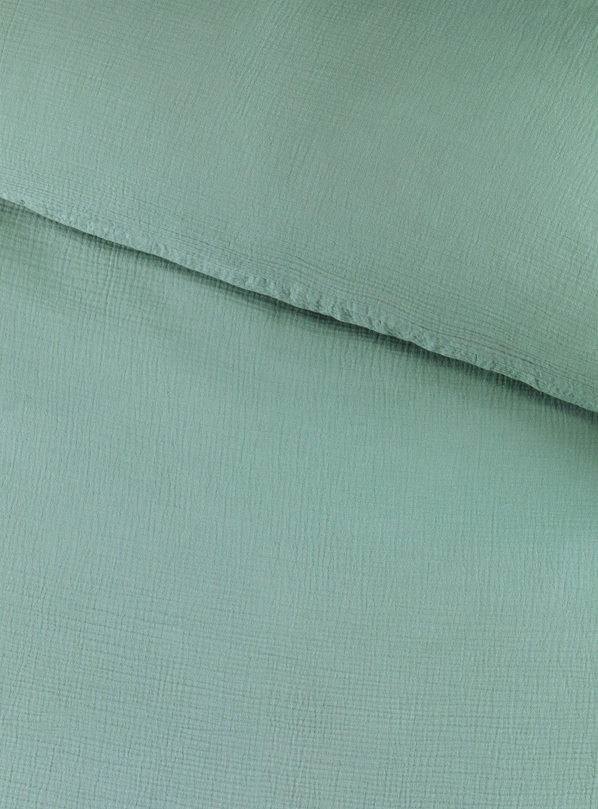Baumwoll Bettwäsche Musselin Bettwäsche_Musselin grün 135x200cm - grün (135,00/200,00cm)