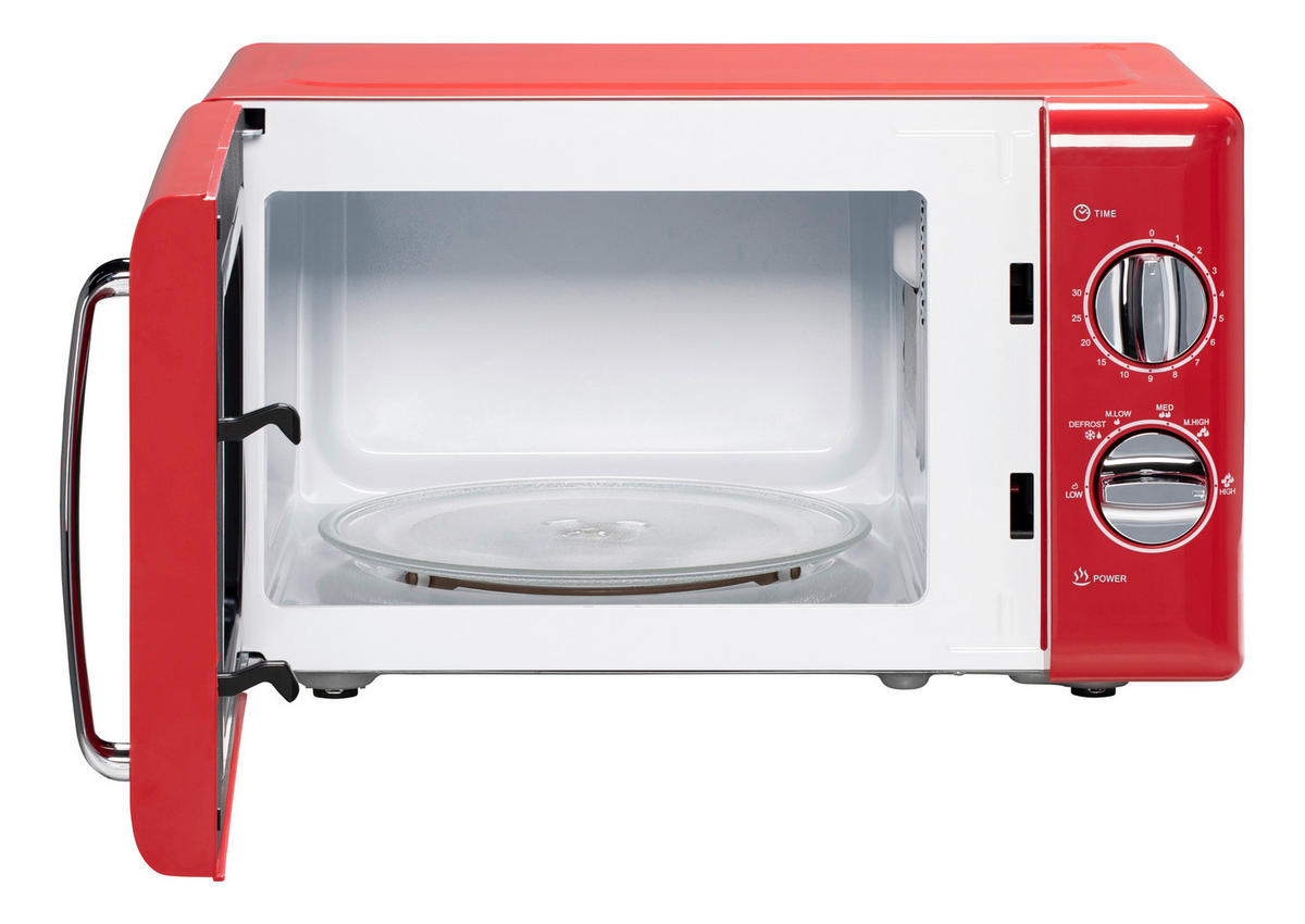 POCOline Mikrowelle 20MX30-L rot Metall B/H/T: ca. 45x26x35 cm ca. 20 l Mikrowelle_Neapel - rot (45,00/26,00/35,00cm) - POCOline