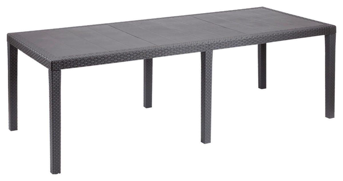 ProGarden Tisch Queen anthrazit Kunststoff B/H/L: ca. 90x72x220 cm Queen - anthrazit (220,00/90,00/72,00cm) - ProGarden