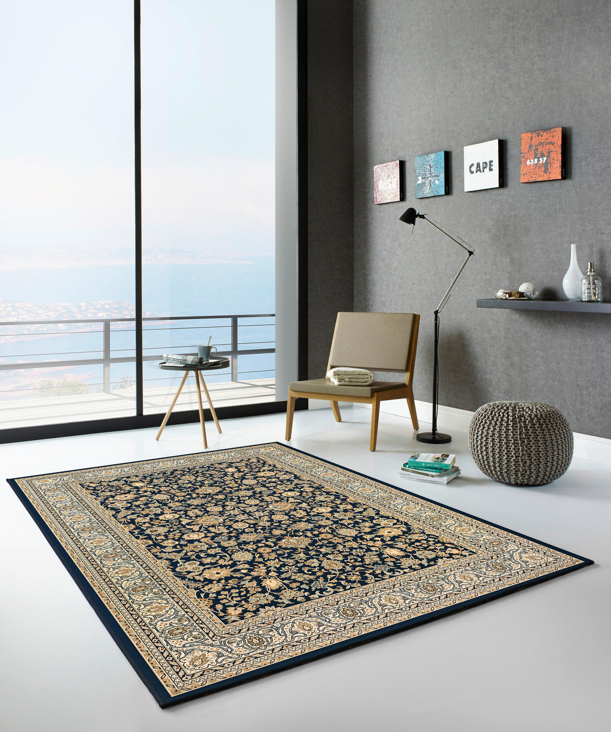 Webteppich Kashmar blau B/L: ca. 240x340 cm Kashmar - blau (240,00/340,00cm)