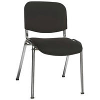 Stapelstuhl Wasa schwarz Chrom Flachgewebe Metall Wasa - schwarz/Chrom