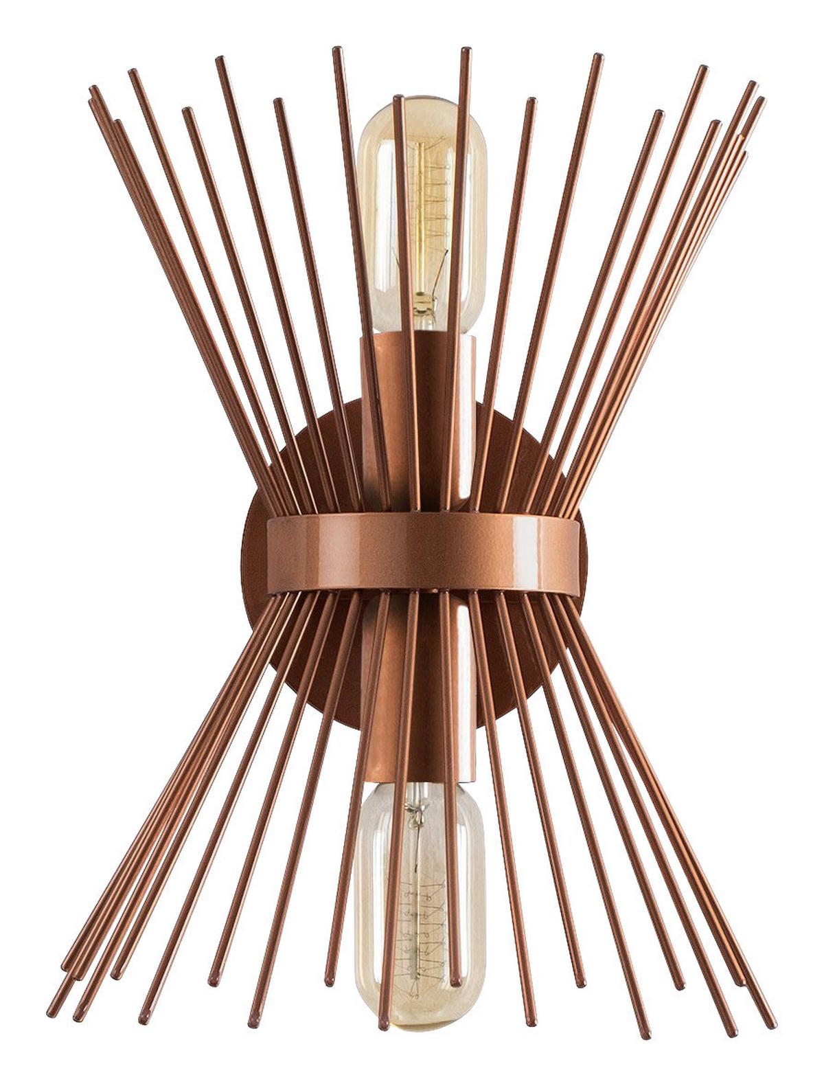 Opviq Wandleuchte Kupfer B/H/T/L: ca. 16x33x16x23 cm E27 2 Brennstellen GMN - Kupfer (23,00/16,00/33,00cm) - Opviq