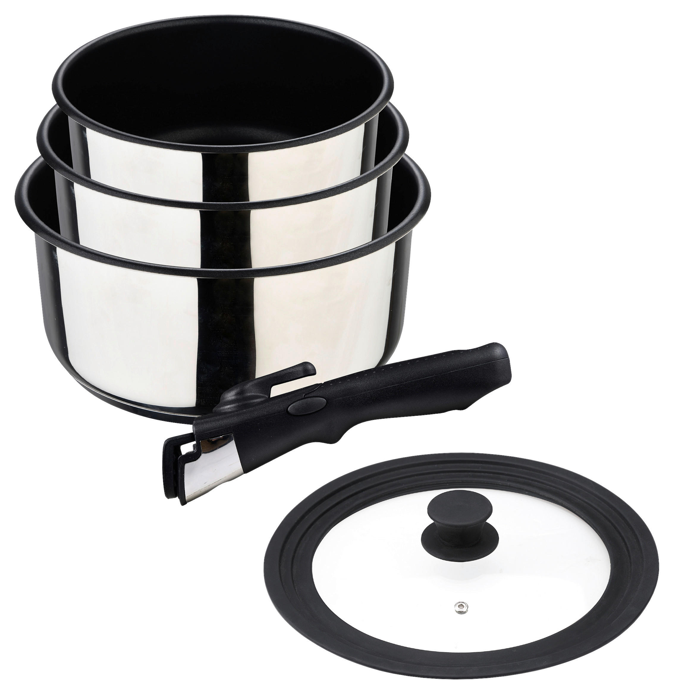 BERGNER Pfannenset Click & cook silber Edelstahl Click & cook - silber - BERGNER