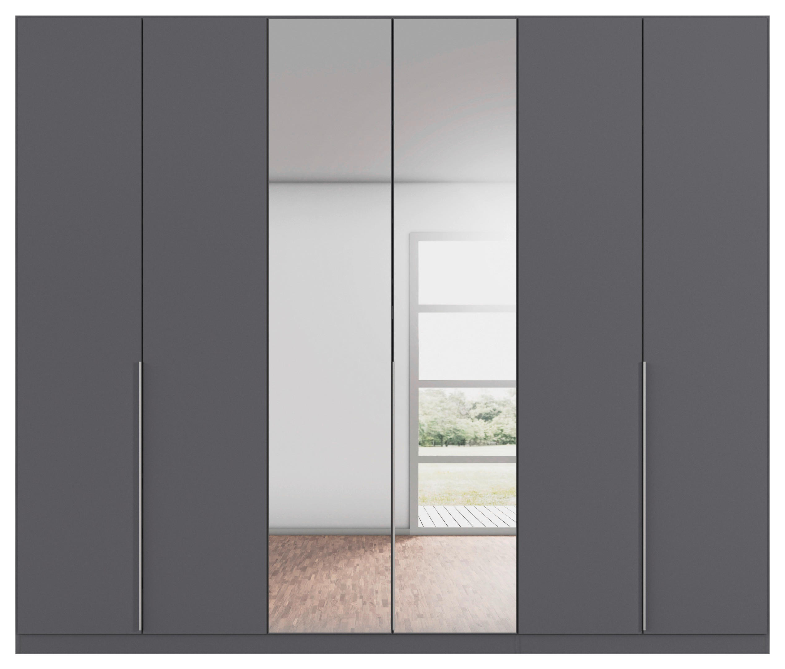 Kleiderschrank Alabama grau B/H/T: ca. 271x229x54 cm Alabama - Alu/grau (271,00/229,00/54,00cm)