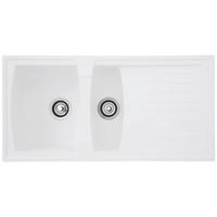 Respekta Einbauspüle Boston 100 x 50 W weiß Mineralite B/H/T: ca. 100x20x50 cm Boston 100 x 50 W - weiß (100,00/20,00/50,00cm) - Respekta