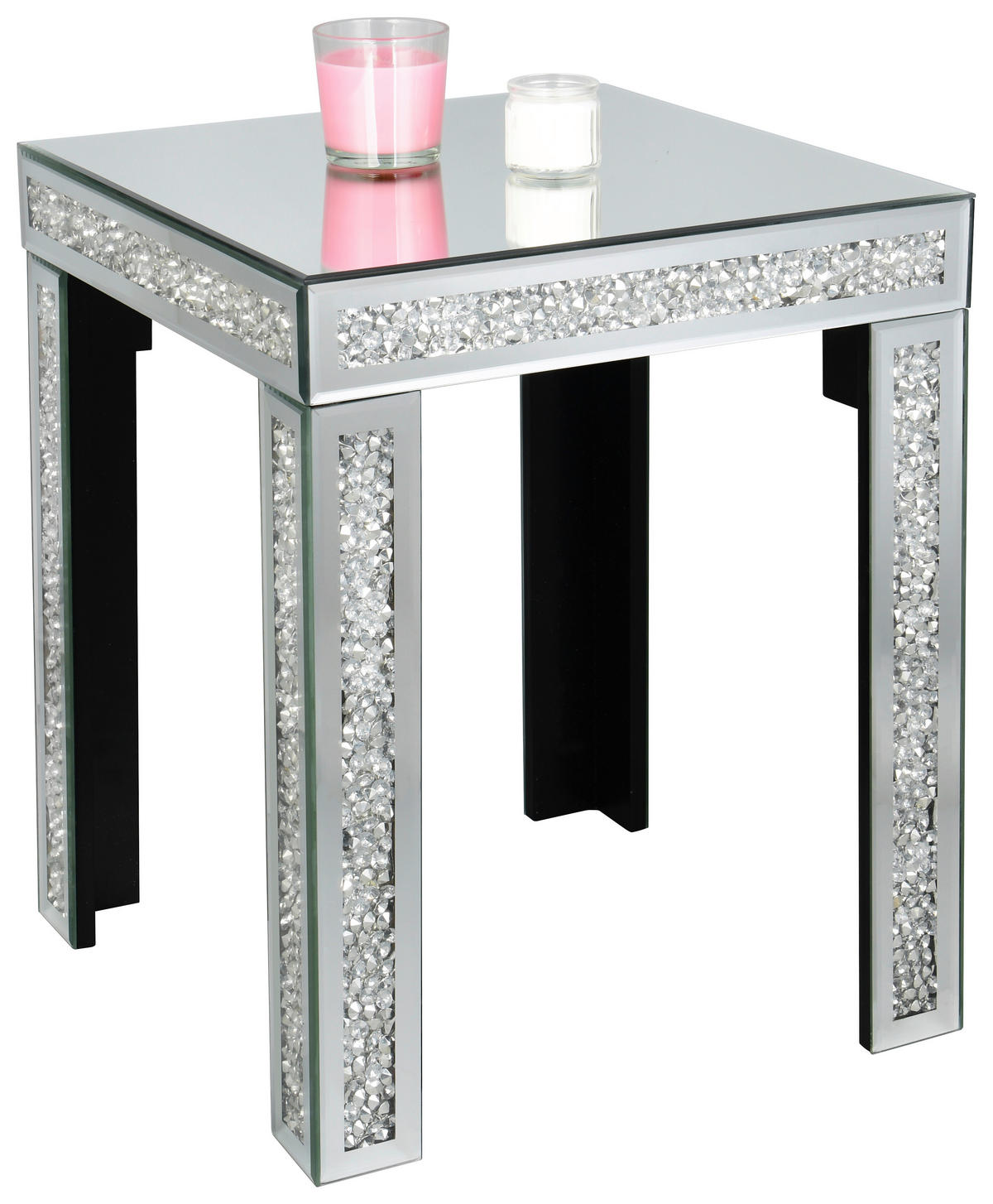 Beistelltisch Zoe silber B/H/T: ca. 40x50x40 cm Zoe - silber (40,00/50,00/40,00cm)