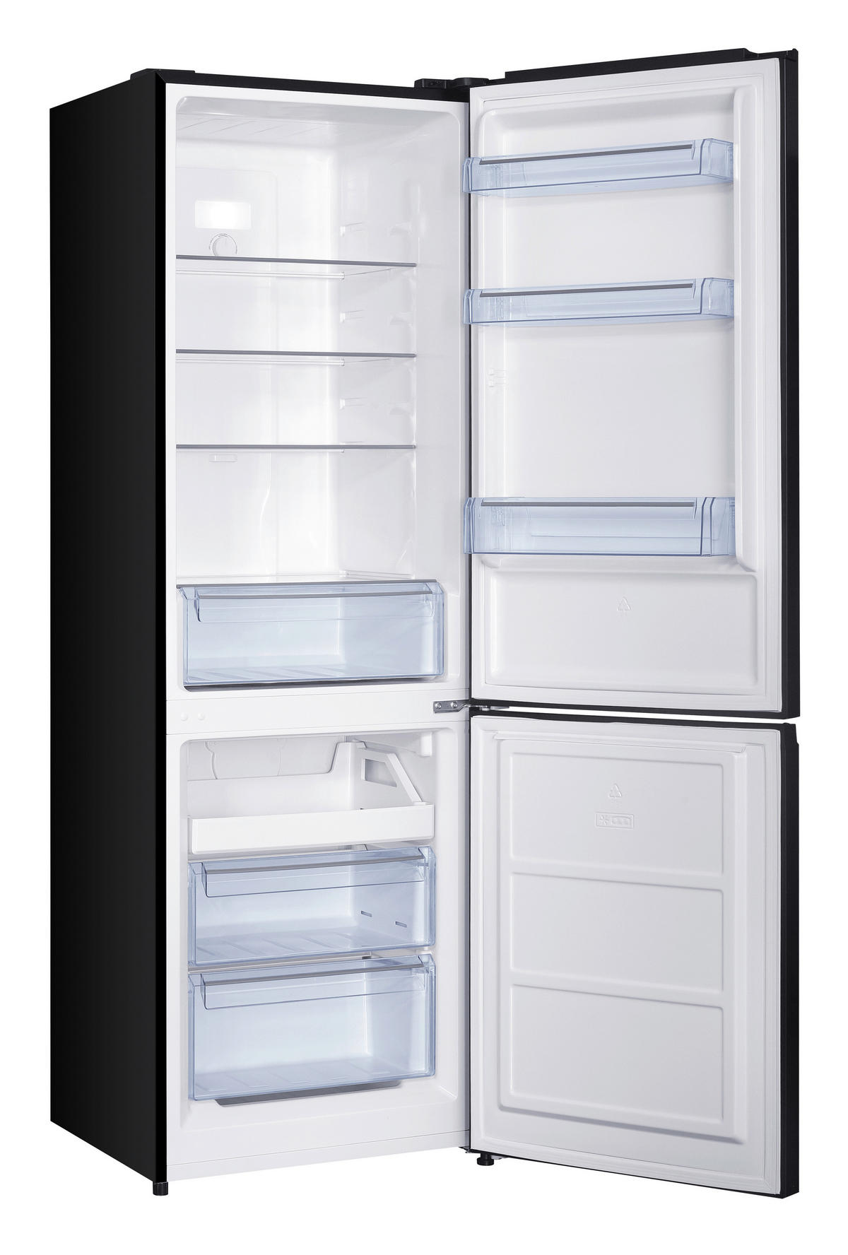 POCOline Kühl-/Gefrierkombination KGK186-293DSNF schwarz B/H/T: ca. 60x186x60,5 cm Kühl-/Gefrierkombi KGK186-293DSNF - schwarz (60,00/186,00/60,50cm) - POCOline