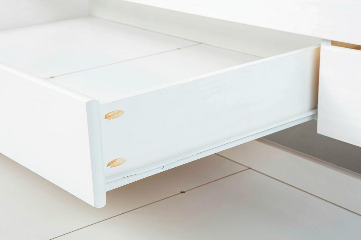 Funktionsbett RIED 90x200 weiß RIED 90x200 - weiß (204,00/98,00/63,00cm) - Inter Link