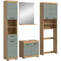 Badezimmer-Set Scout Eiche Artisan Nachbildung salbei Nachbildung B/H/T: ca. 190x191x34 cm Scout - Eiche/salbei (190,00/191,00/34,00cm) - xonox.home