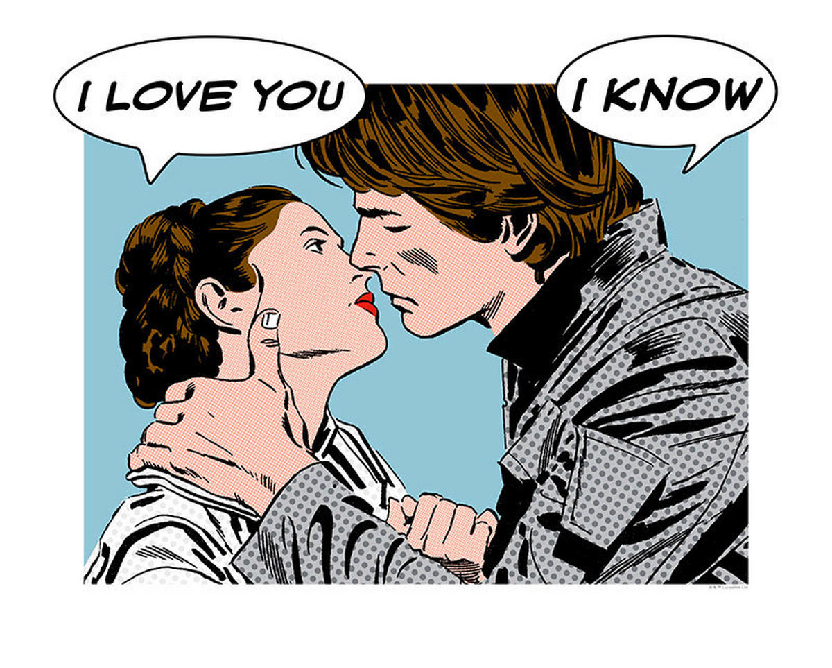 Komar Poster Star Wars Classic Comic Quote Leia Star Wars - Classic B/L: ca. 50x40 cm Star Wars Classic Comic Quote Leia - (50,00/40,00cm) - Komar