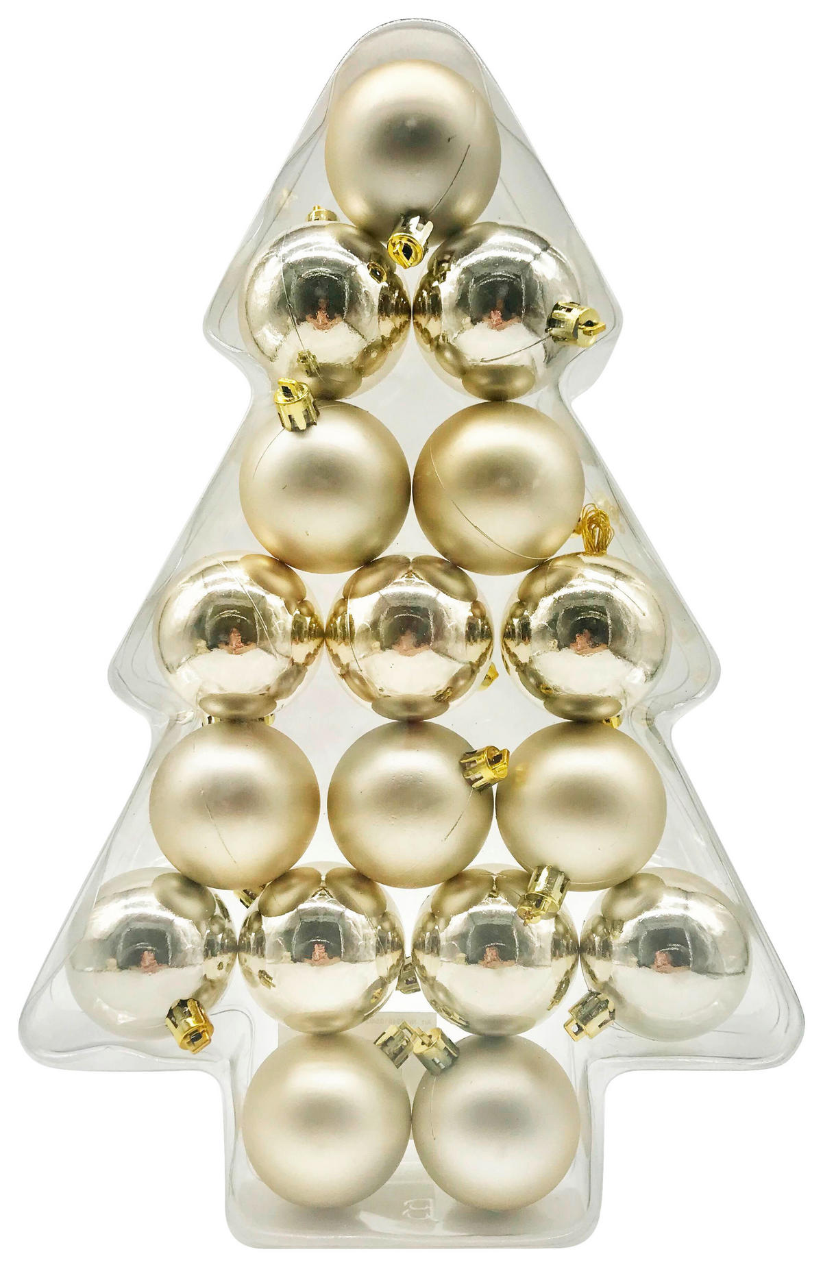 POCOline Weihnachtskugel champagner B/H/L: ca. 5x5x5 cm Weihnachtskugeln_17tlg. - champagner (5,00/5,00/5,00cm) - POCOline