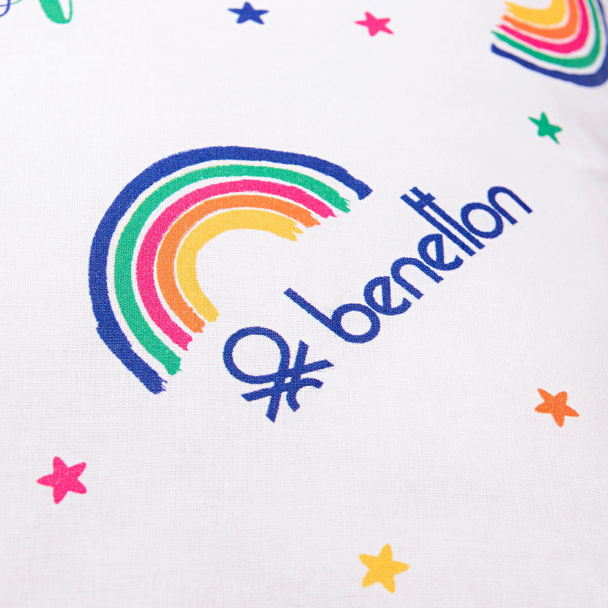 Dekokissen RAINBOW KIDS bunt Baumwolle B/L: ca. 30x30 cm RAINBOW KIDS - weiß/bunt (30,00/30,00cm) - BENETTON