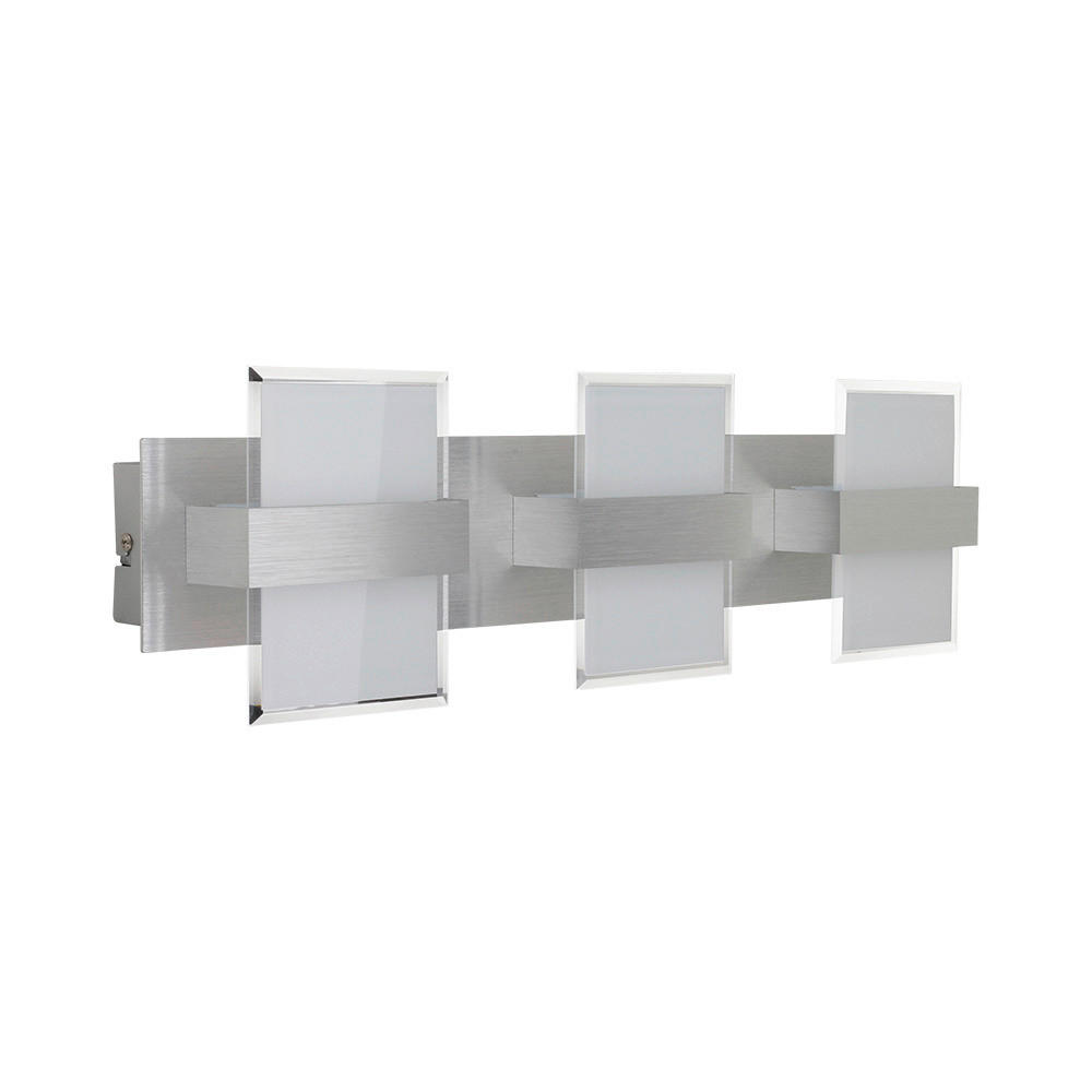 SPOT Light Wandleuchte 1058930 Alu weiß klar Metall Glas B/H/T: ca. 54,5x15x8,5 cm 3 Brennstellen Hana - klar/weiß (54,50/15,00/8,50cm) - SPOT Light