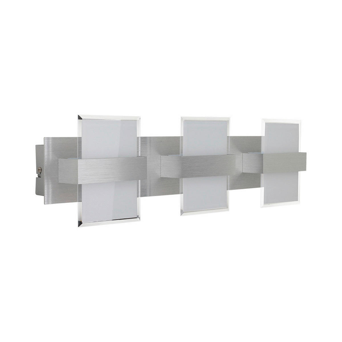 SPOT Light Wandleuchte 1058930 Alu weiß klar Metall Glas B/H/T: ca. 54,5x15x8,5 cm 3 Brennstellen Hana - klar/weiß (54,50/15,00/8,50cm) - SPOT Light