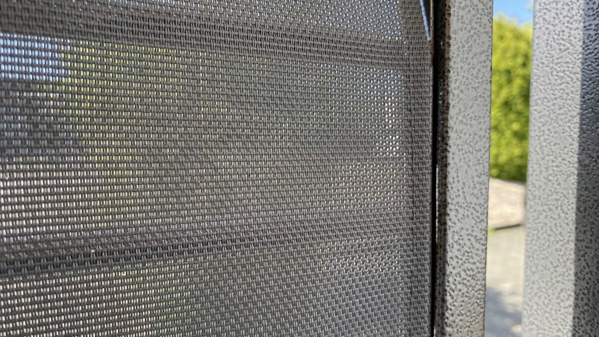 Grasekamp Seitenteile für Flachdachpergola Venecia grau Textilene B/L: ca. 129x220 cm Venecia - grau (129,00/220,00cm) - Grasekamp