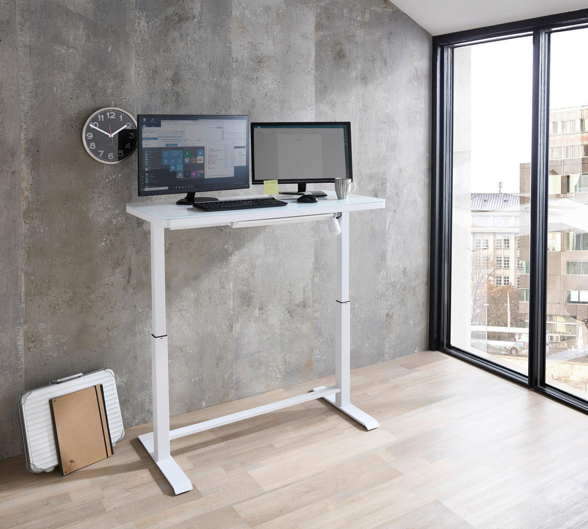 höhenverstellbarer Schreibtisch Lift4Home weiß B/H/T: ca. 120x72x60 cm Lift4Home - weiß (120,00/72,00/60,00cm)