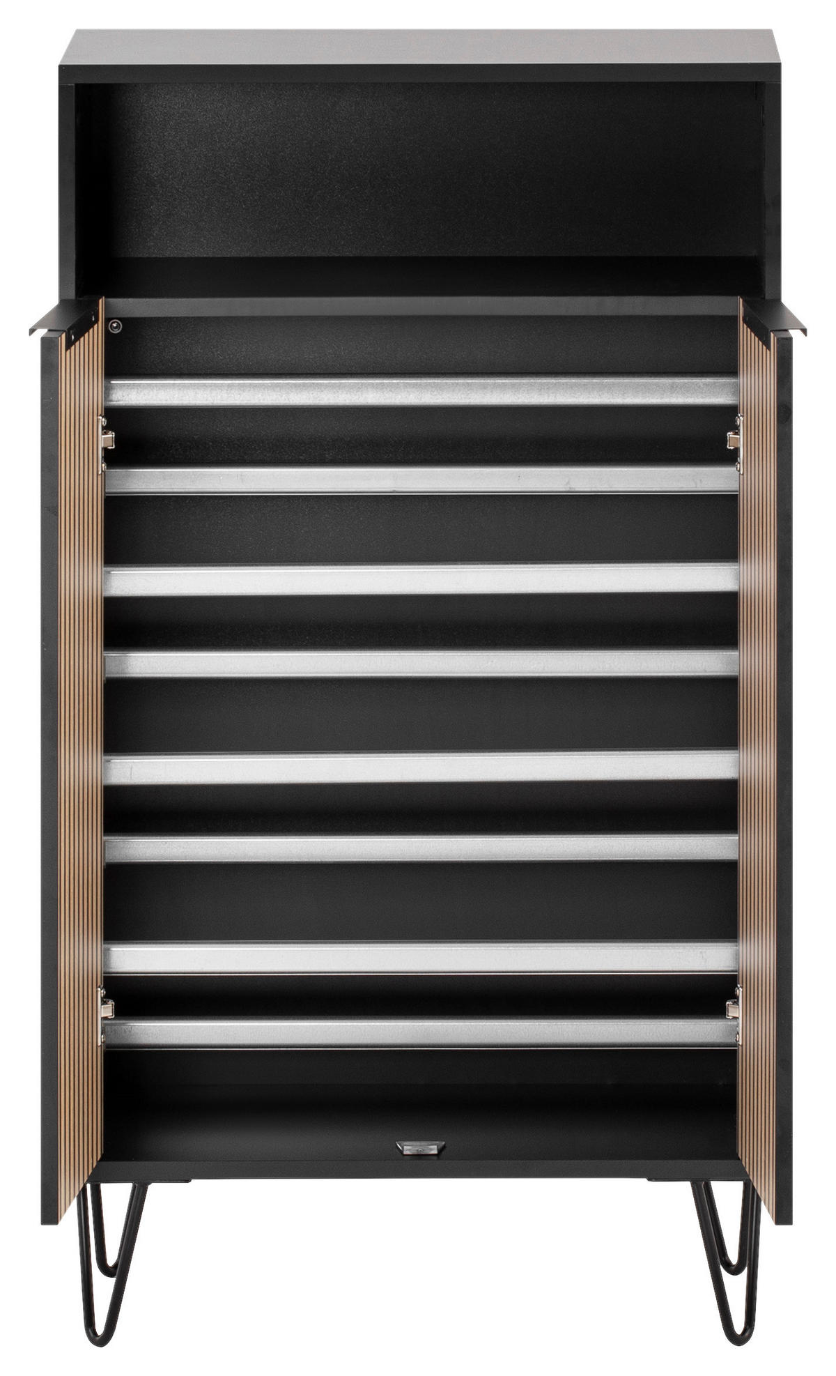 Schuhschrank Hank schwarz matt B/H/T: ca. 60,2x107,9x33,05 cm Hank - schwarz (60,20/107,90/33,05cm) - Möbelpartner