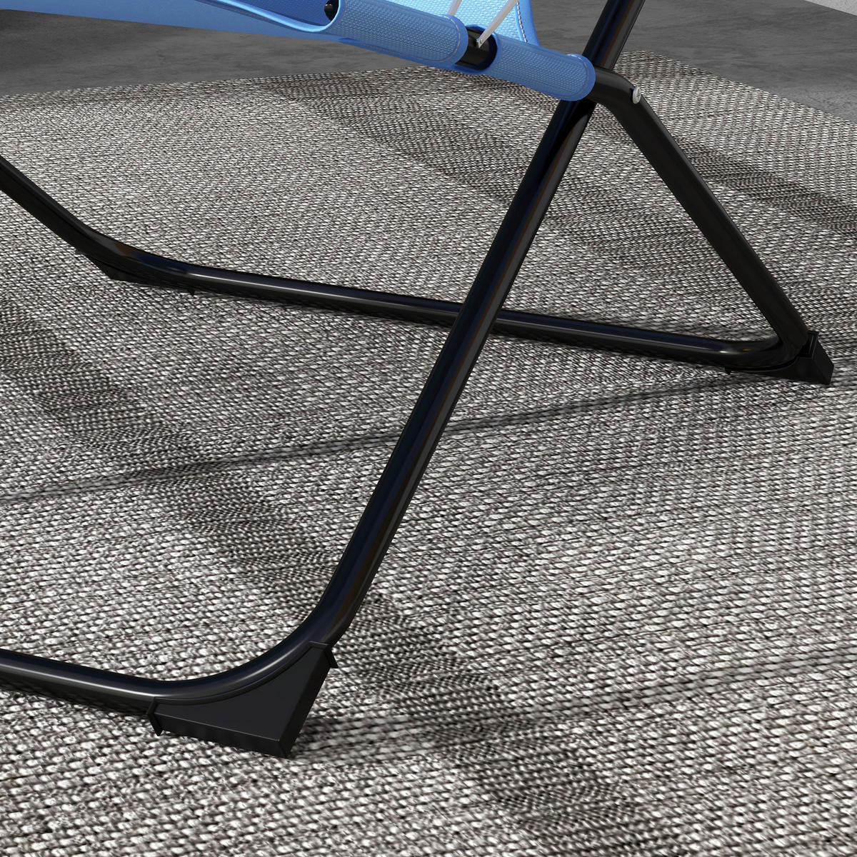 Outsunny Klappstuhl blau Edelstahl B/H/L: ca. 91x69x96 cm Klappstuhl - blau (96,00/91,00/69,00cm) - Outsunny