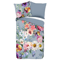 Baumwoll Bettwäsche Novara Satin Novara - grau (155,00/220,00cm) - Descanso