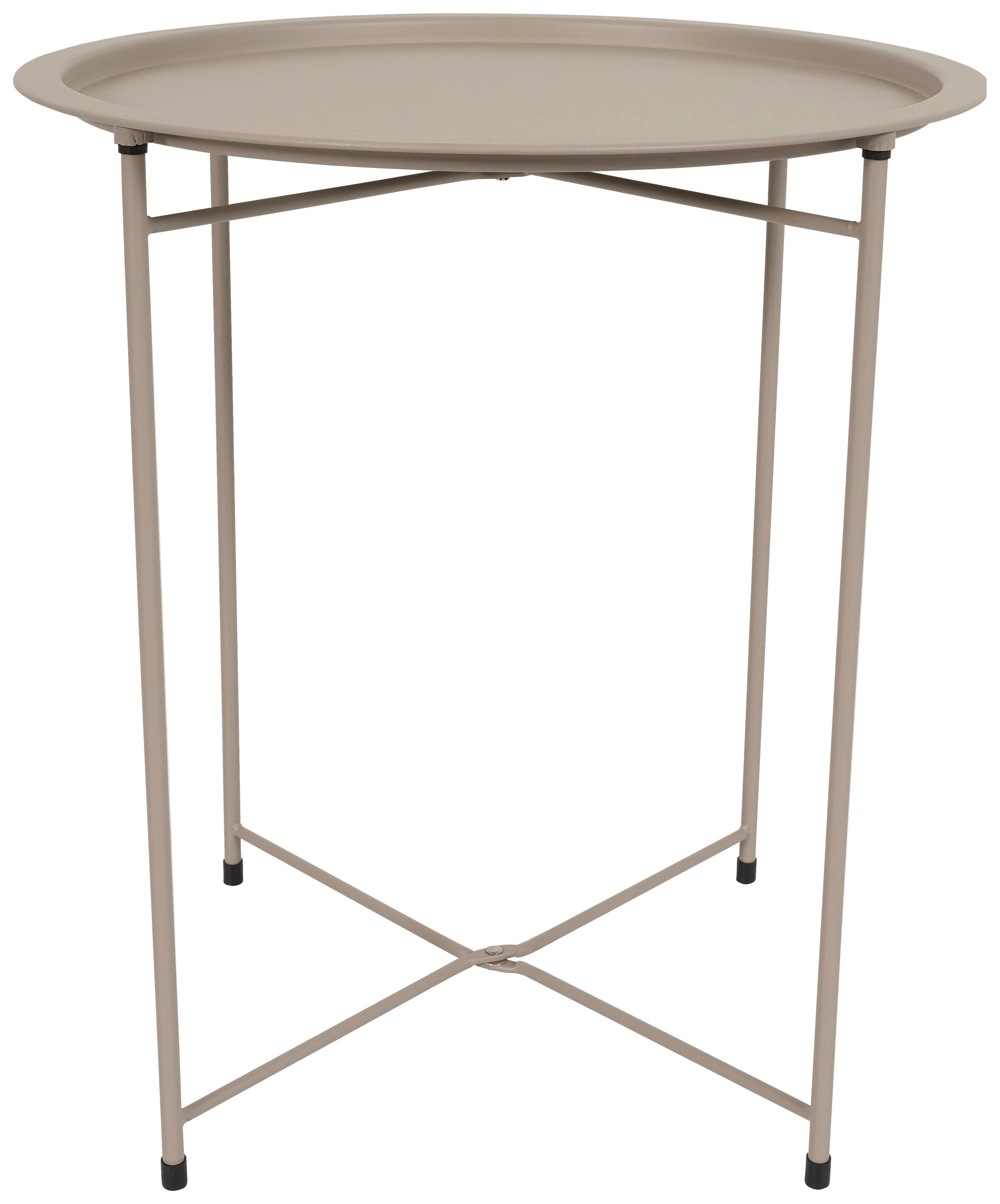 POCOline Beistelltisch grau Metall H/D: ca. 52x46 cm Beistelltisch - grau (46,00/52,00cm) - POCOline