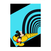 Komar Poster Mickey Mouse Foot Tunnel Disney B/L: ca. 30x40 cm Mickey Mouse Foot Tunnel - (30,00/40,00cm) - Komar