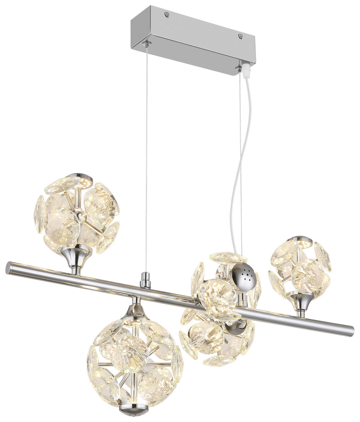 GLOBO Pendelleuchte VIRINA - klar/Chrom (50,00/30,00/120,00cm) - GLOBO