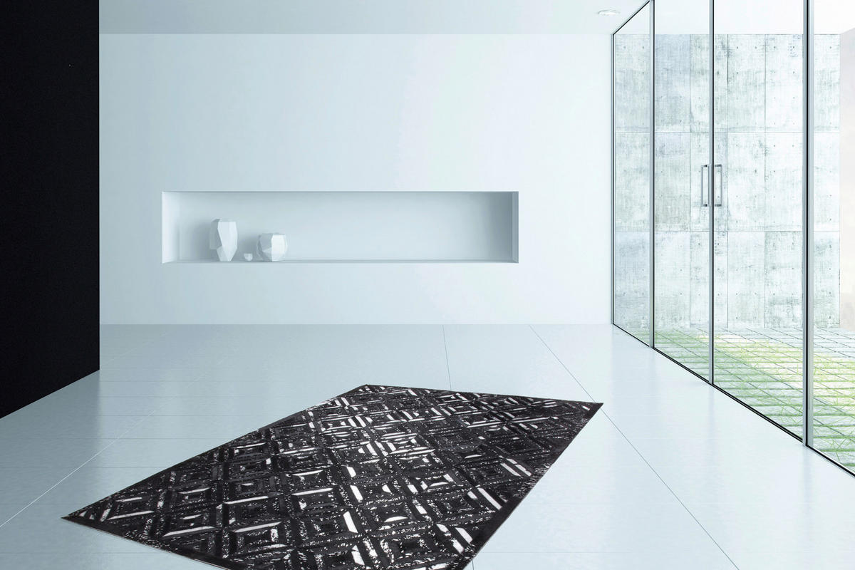 360Living Teppich Dazzle schwarz B/L: ca. 80x150 cm Dazzle - schwarz/silber (80,00/150,00cm) - 360Living
