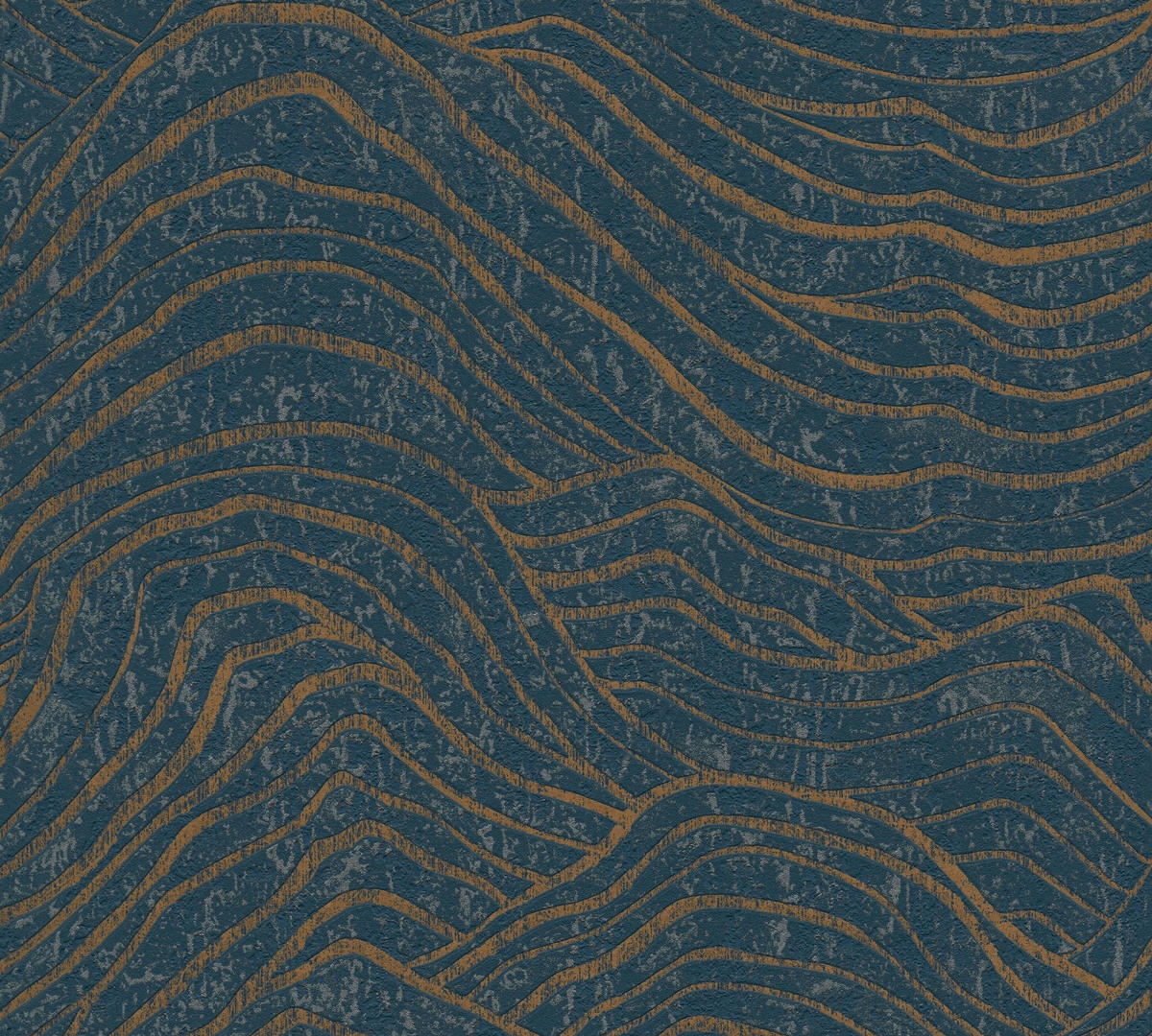 A.S.Creation Vliestapete dunkelblau gold B/H/D: ca. 53x1005x8,4 cm Vliestapete - gold/dunkelblau (8,40/1005,00cm) - A.S.Creation