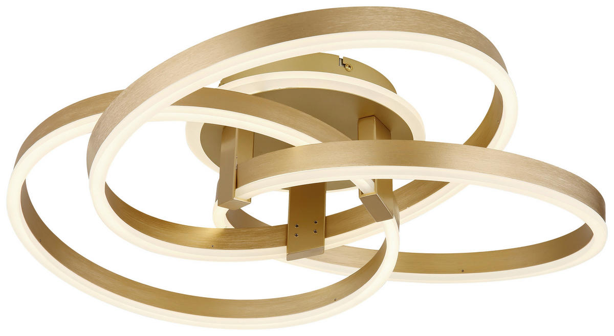 GLOBO Deckenleuchte gold Acryl Aluminium Metall B/H/T: ca. 57,5x20x60 cm 1 Brennstellen 67163-56G - gold (57,50/20,00/60,00cm) - GLOBO