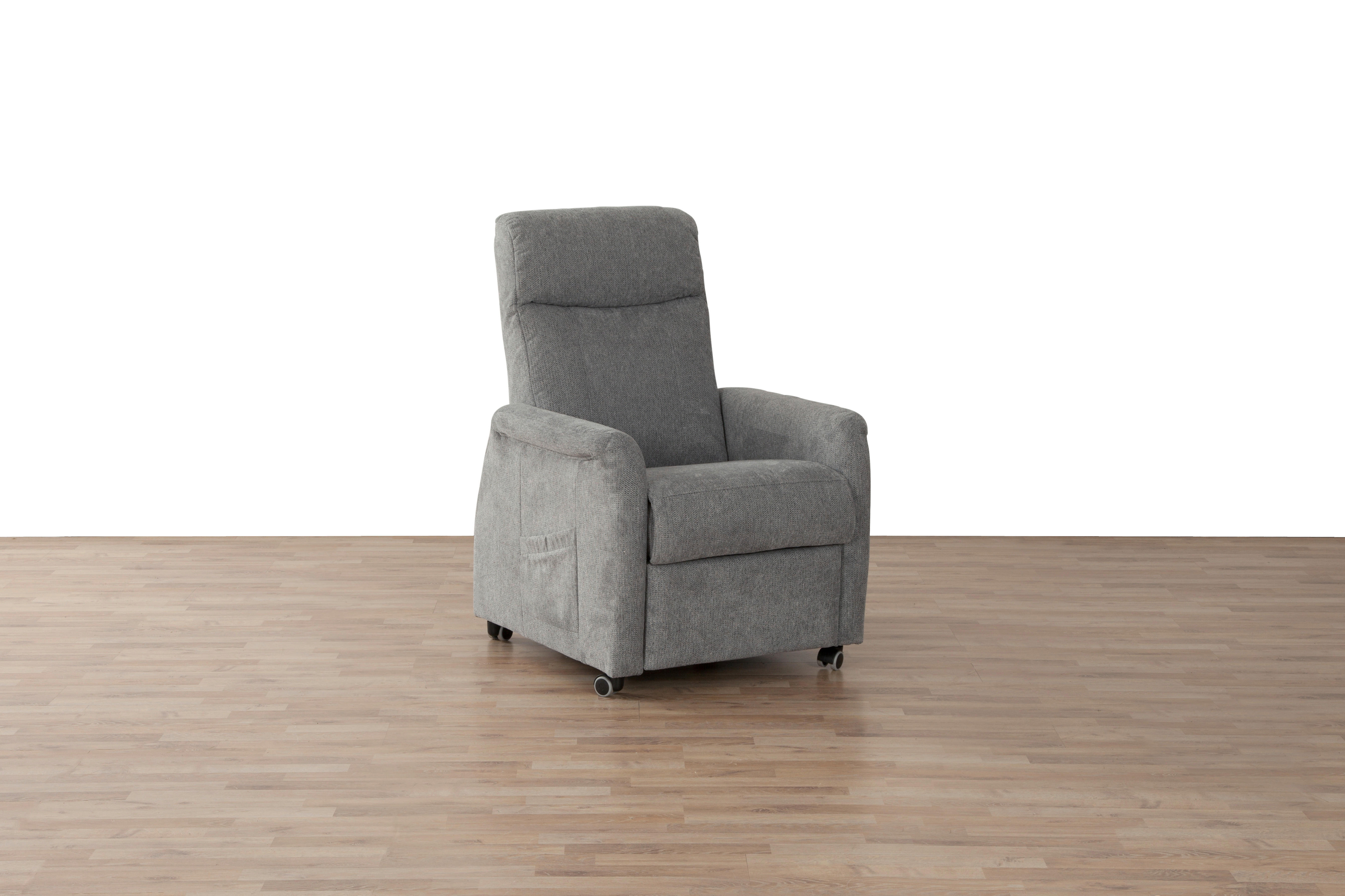 TV-Sessel Bonn hellgrau Microfaser B/H/T: ca. 78x111x94 cm Bonn - hellgrau/schwarz (78,00/111,00/94,00cm)