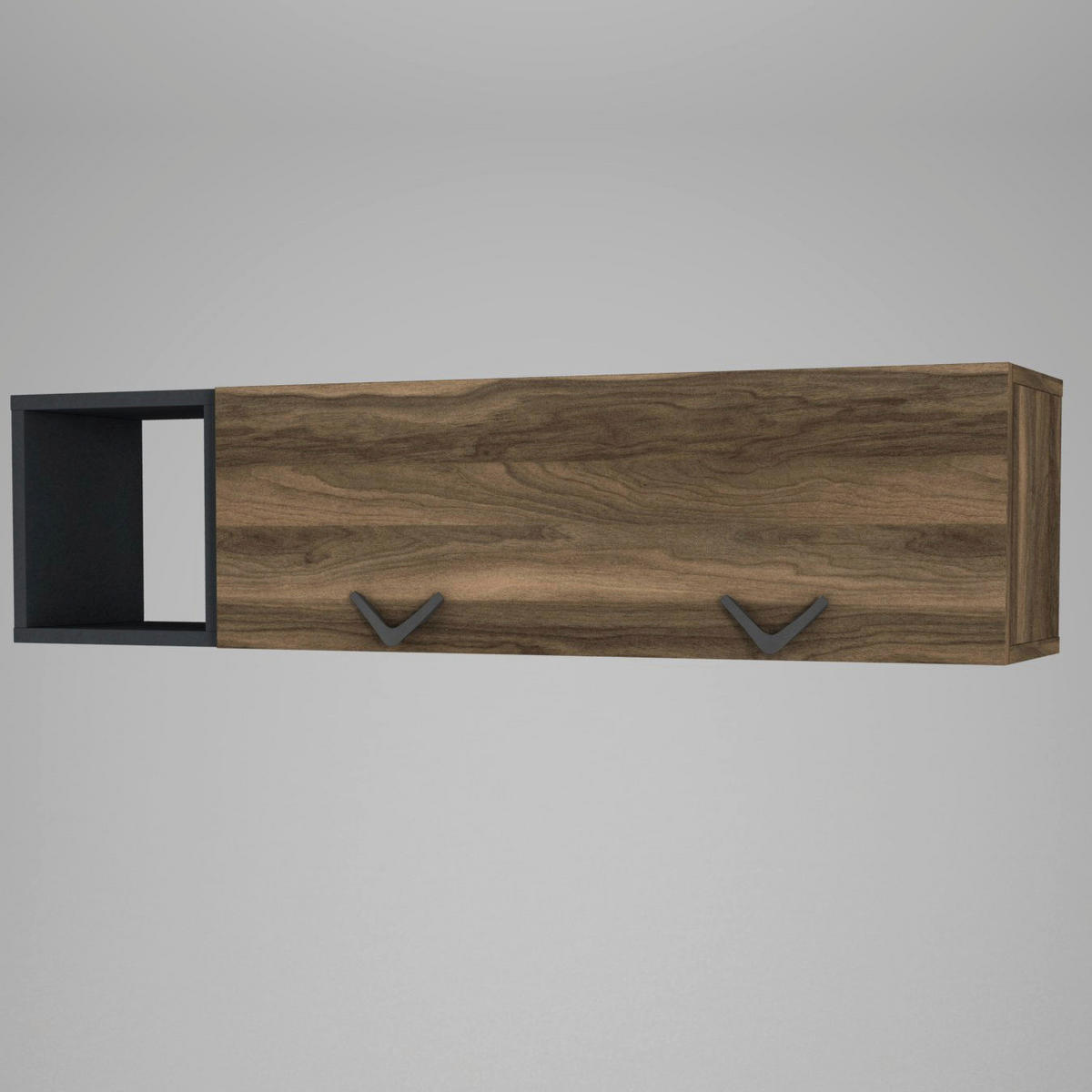 Schreibtisch Bumerang walnuss Nachbildung anthrazit B/H/T: ca. 120x114x60 cm Bumerang - walnuss/anthrazit (120,00/114,00/60,00cm) - moebel17