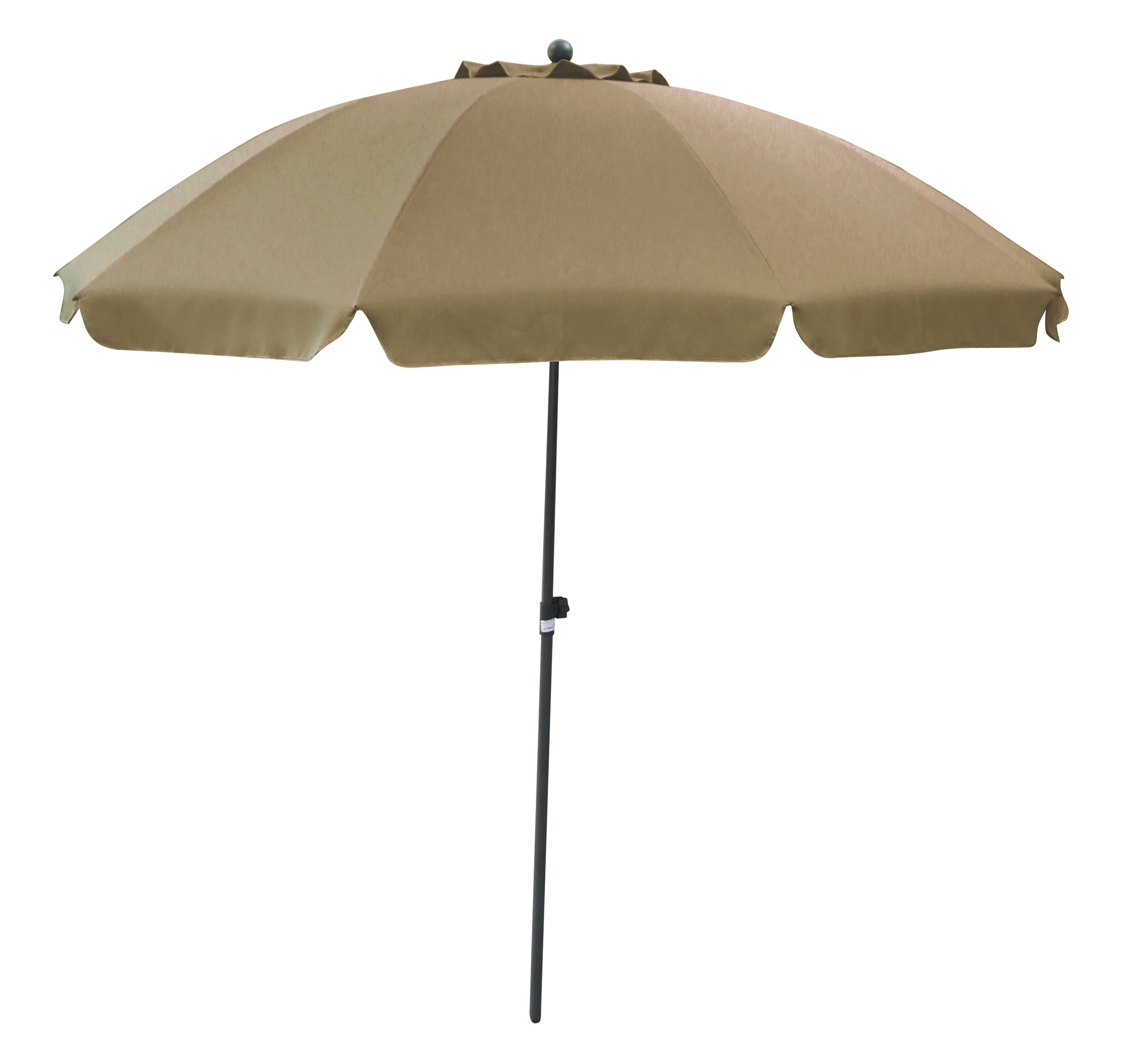 POCOline Sonnenschirm taupe Stahl H/D: ca. 238x250 cm Sonnenschirm_rund - taupe (250,00/238,00cm) - POCOline