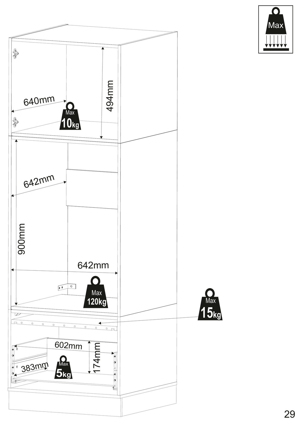 Respekta Waschmaschinenschrank Clara weiß matt B/H/T: ca. 67,4x200x67,6 cm Clara - weiß (67,40/200,00/67,60cm) - Respekta