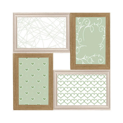 Galerierahmen natur B/L: ca. 28,5x28,5 cm Multirahmen_Quattro_Timber - natur (28,50/28,50cm)