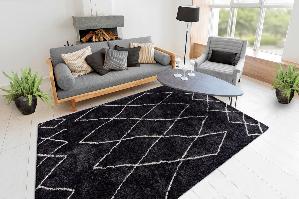 360Living Teppich anthrazit B/L: ca. 200x290 cm Teppich_Orlando 400 200 x 290cm - anthrazit (200,00/290,00cm) - 360Living