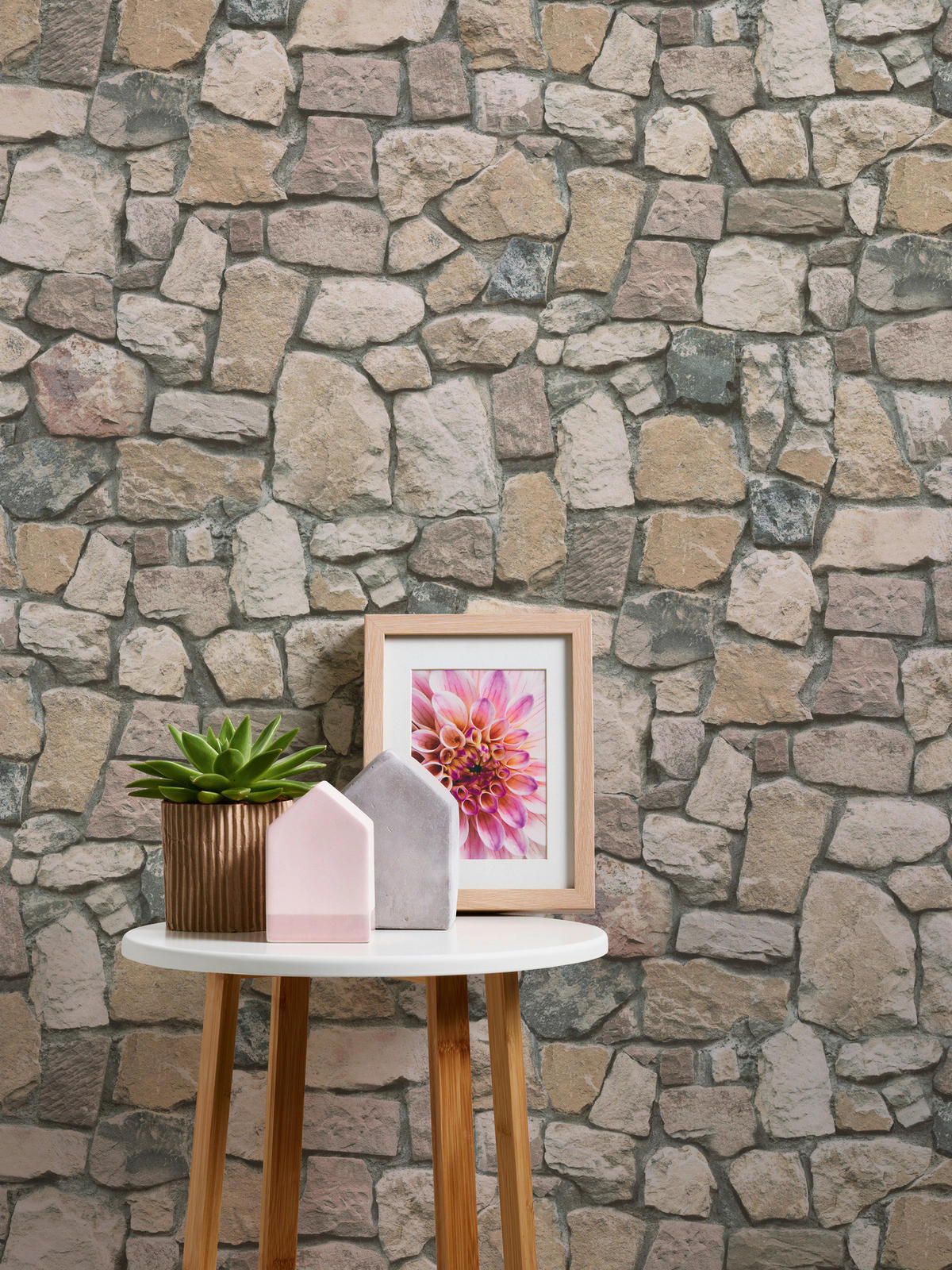 Papiertapete Steinoptik bunt B/L: ca. 53x1005 cm Papiertapete_6924-12 - bunt (53,00/1005,00cm)