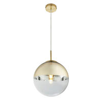 GLOBO Pendelleuchte gold Metall H/D: ca. 120x25 cm E27 1 Brennstellen VARUS - gold (25,00/120,00cm) - GLOBO